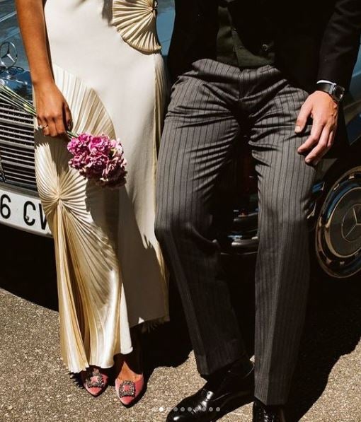 Elisa Labernia y Alberto, el día de su boda en Valladolid.