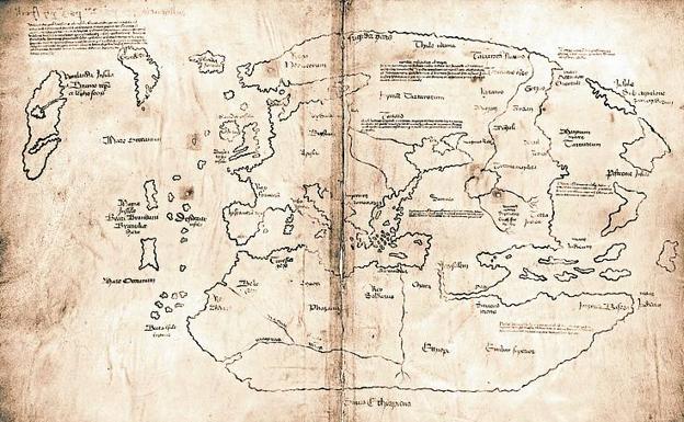 Mapa de Vinlandia. Pagaron por él un millón de dólares pese a las dudassobre su autenticidad.