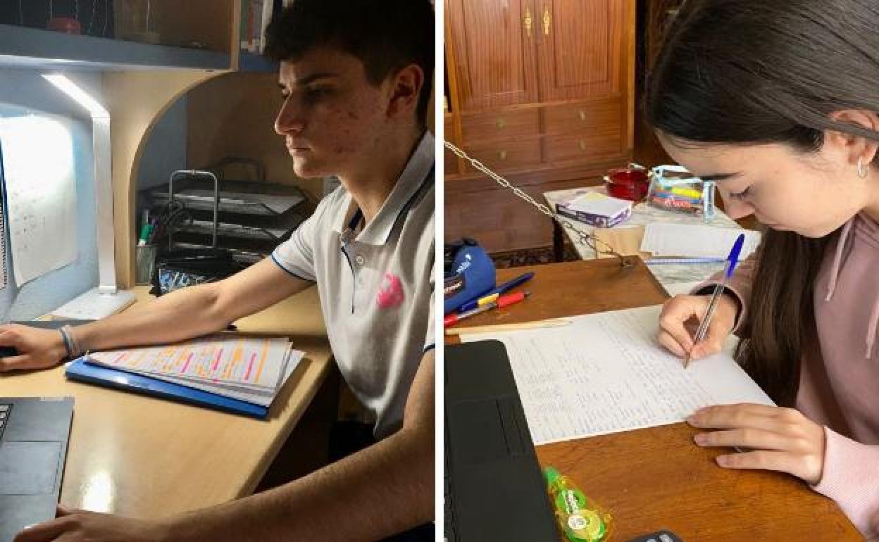 Álvaro y Eider son dos de los muchos alumnos alaveses que se han autoconfinado antes de Selectividad..