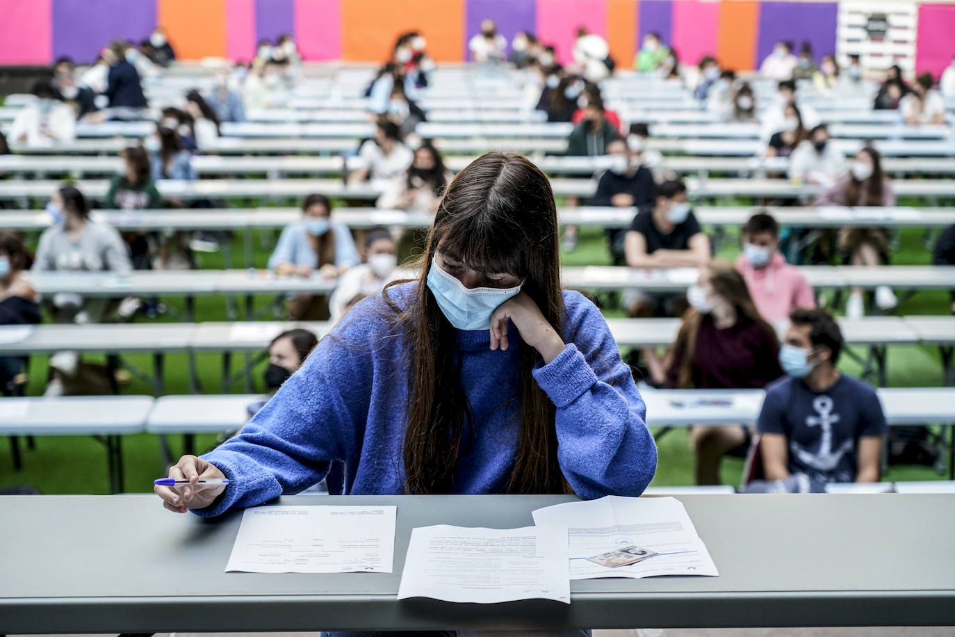 Fotos: Primera jornada de la Selectividad 2021 en Álava