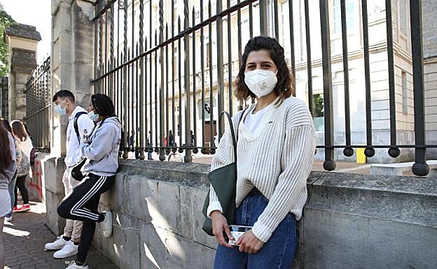 Iratxe Ramírez, antes de la primera prueba.