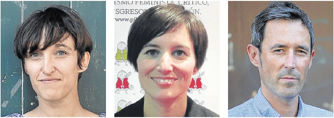 Uxie Alberdi, June Fernández y Mikel Reparaz. 