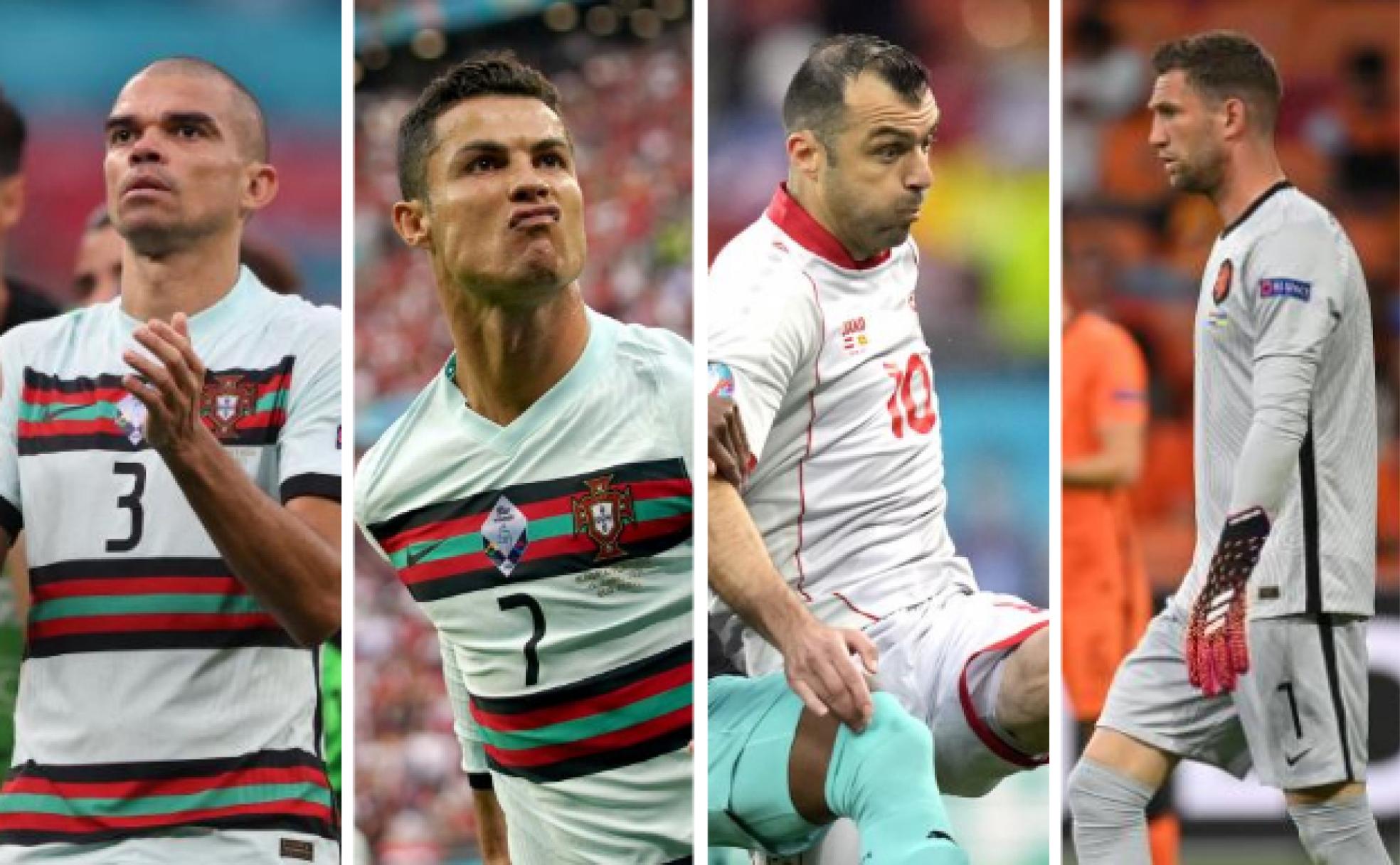 Pepe, Cristiano Ronaldo, Pandev y Stekelenburg.