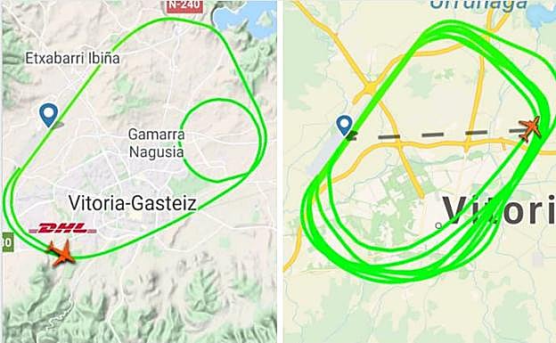 Trazo de las maniobras realizadas el sábado y el domingo. 