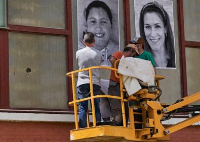 Imagen secundaria 1 - Diversos momentos y lugares en el desarrolllo de la iniciativa del colegio público de Labastida.