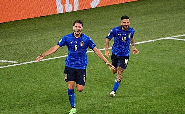 Locatelli celebra uno de sus goles. 