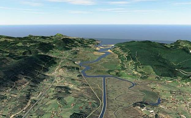Imagen principal - La subida del nivel del mar amenaza a la mitad de las marismas de Urdaibai