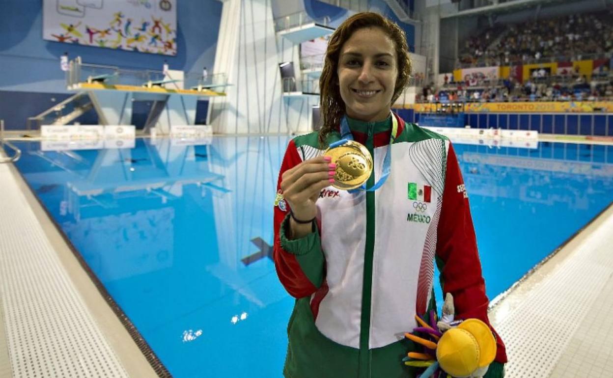 La clavadista mexicana Paola Espinosa en los Juegos Panamericanos de 2019. 