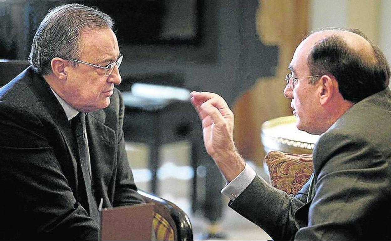 Imagen retrospectiva de Florentino Pérez e Ignacio Galán. 