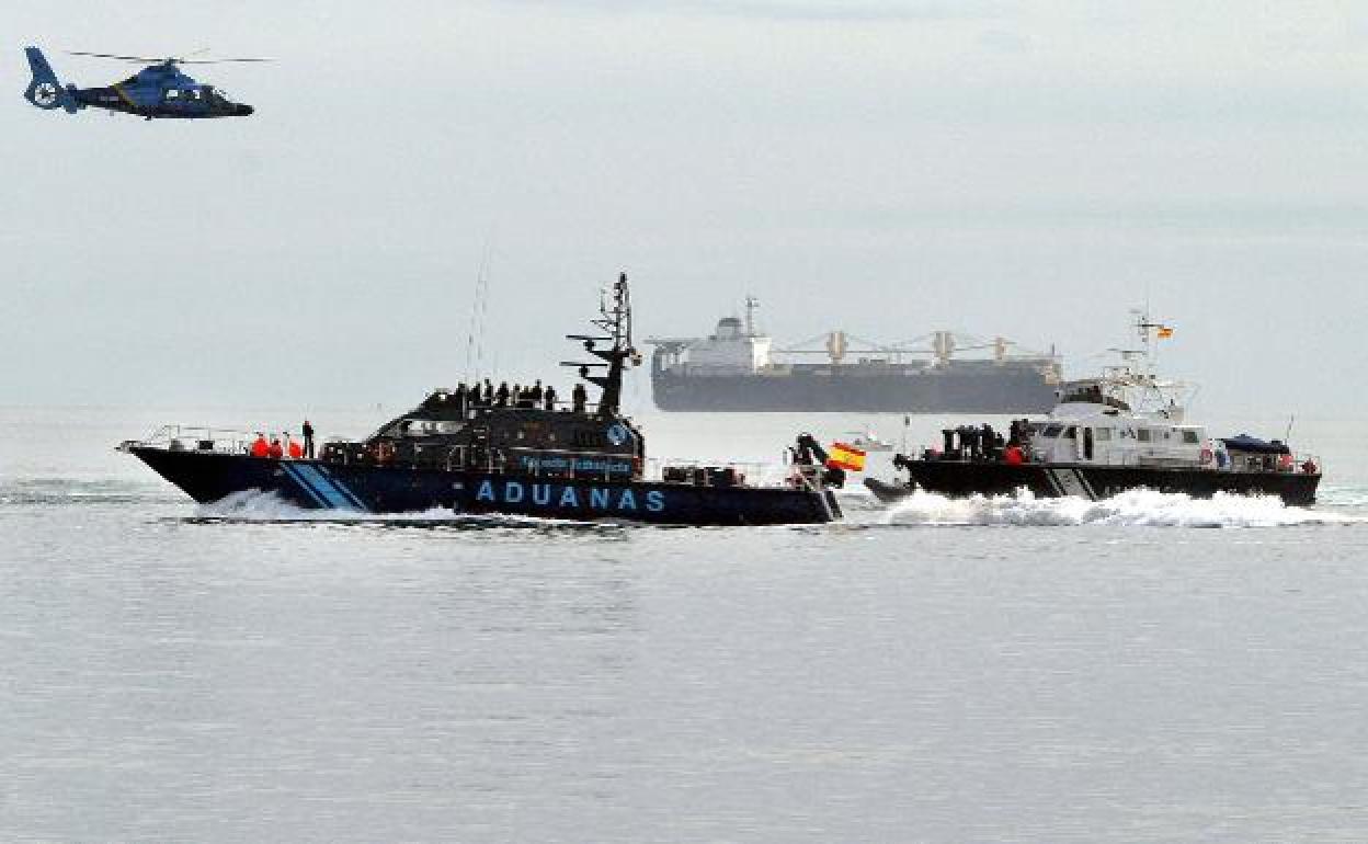 Imagen de archivo del un helicóptero del Servicio de Vigilancia Aduanera. 
