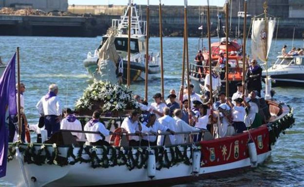 Procesión del Carmen de Santurtzi antes de la pandemia. 