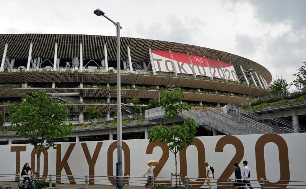 El Estadio Nacional de Tokio donde tendrá lugar la presentación de los Juegos