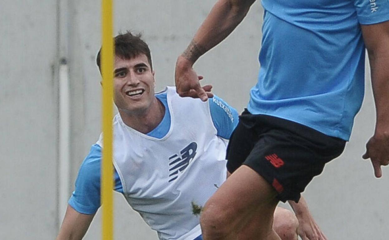 Morcillo, en el segundo entrenamiento de la pretemporada.