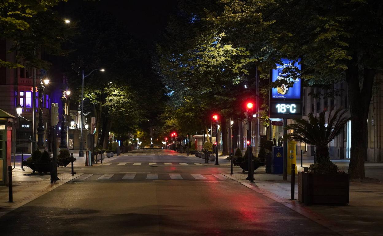 Ambiente en Bilbao horas antes de que finalizara el estado de alarma en mayo de este año. 