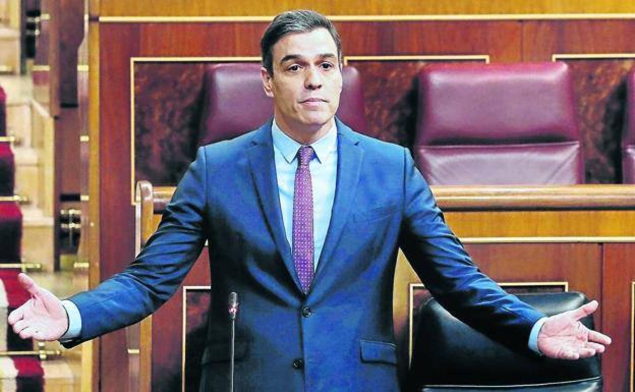 Pedro Sánchez, en el Congreso. 