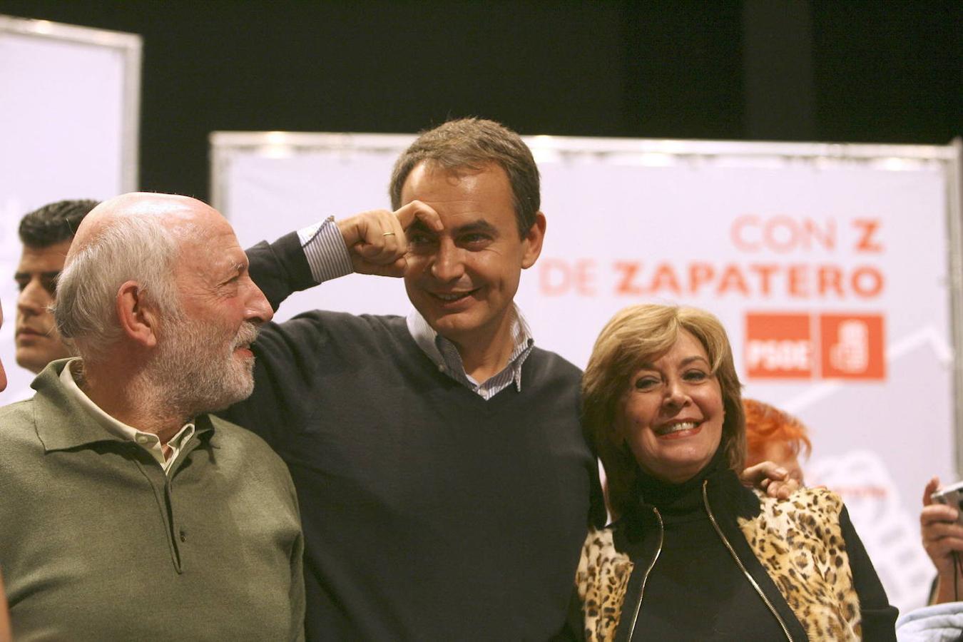 Concha Velasco con José Luis Zapatero, en 2008.