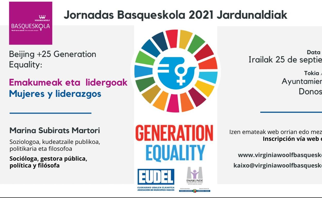 Eudelek eta Emakundek udaletako emakumeei lagunduko diete 'Generation Equality' proiektuan