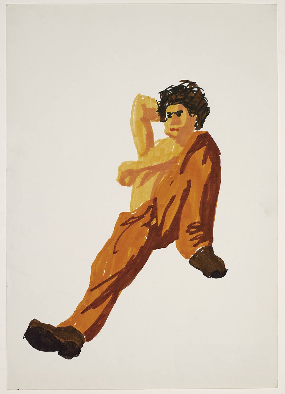 'Chico sentado', dibujo de fecha desconocida.