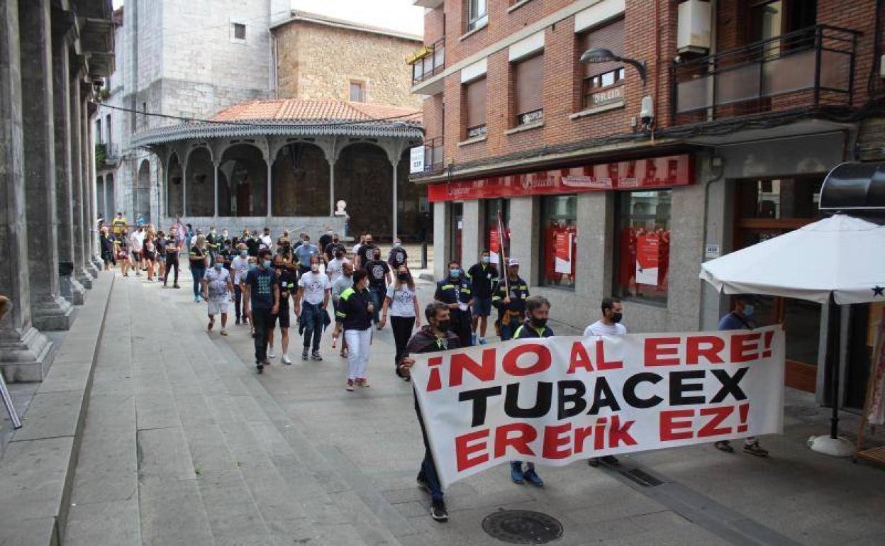 La plantilla de Tubacex cumple hoy 231 días días de huelga. 