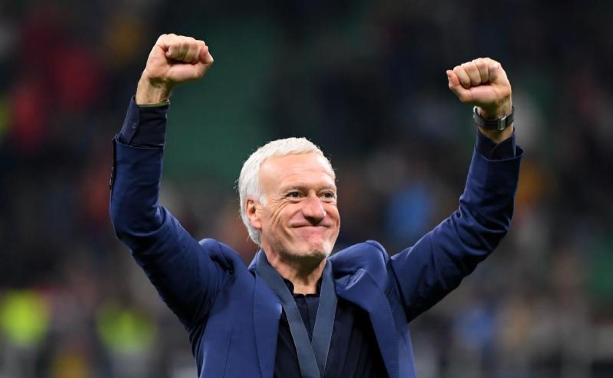 Didier Deschamps celebra el triunfo de Francia en la final de la Liga de Naciones. 