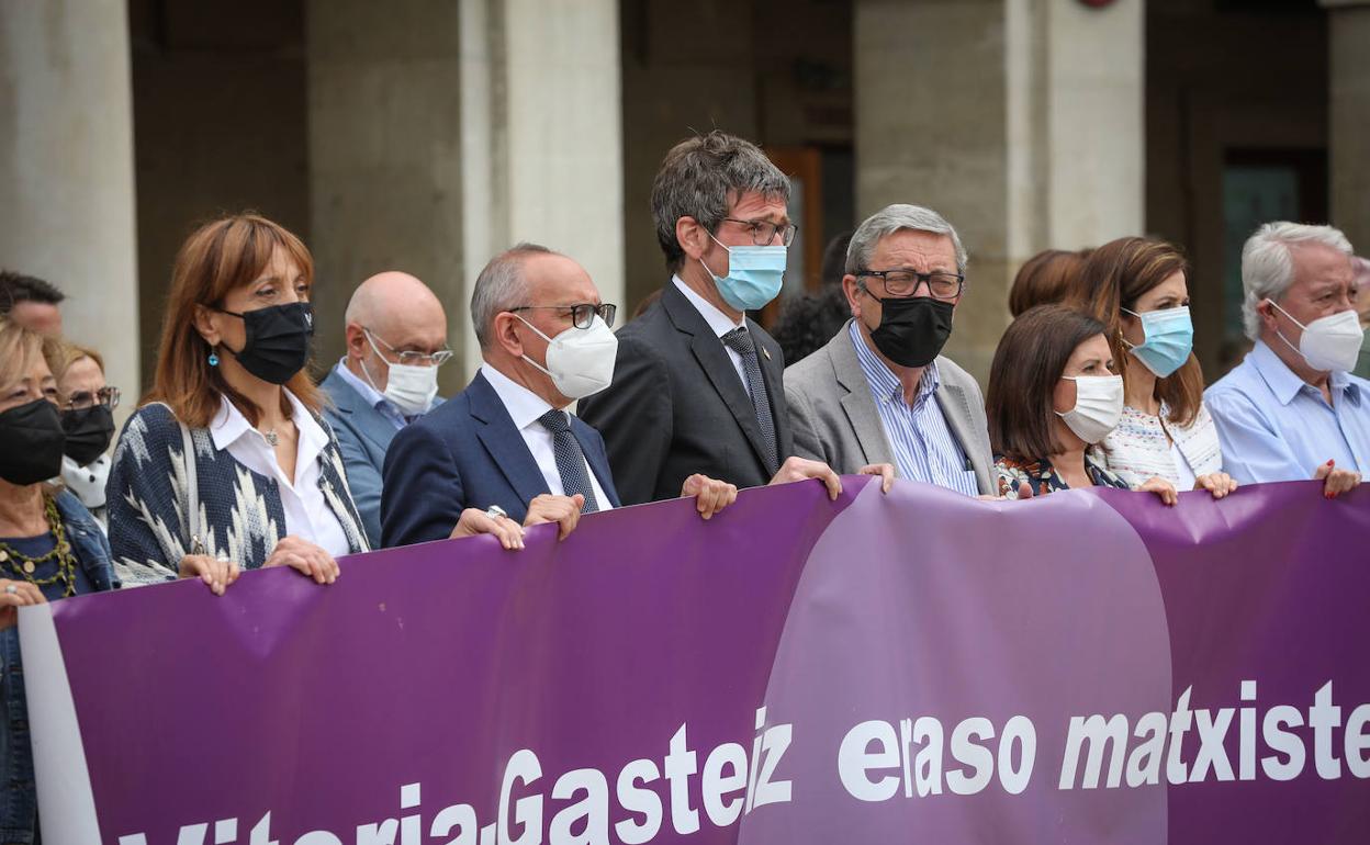 En julio, hubo una concentración en repulsa por el asesinato de una vitoriana en Murchante.