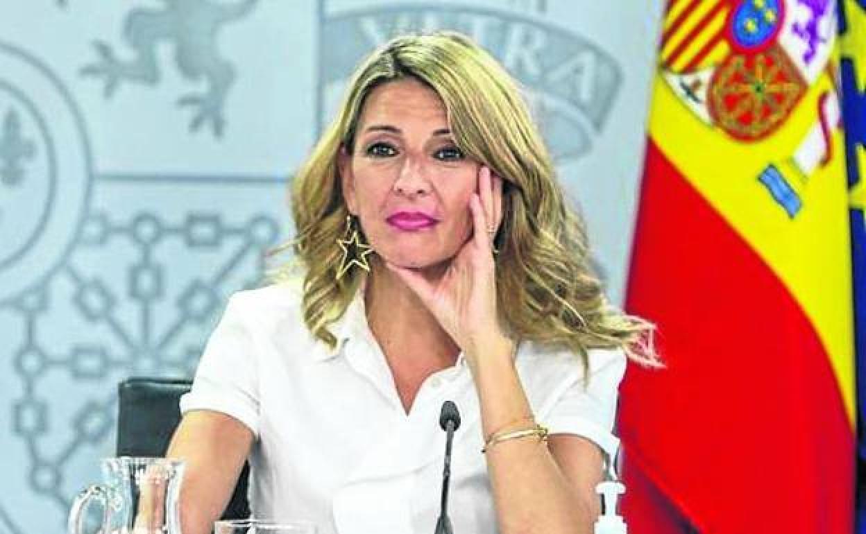 La ministra de Trabajo, Yolanda Díaz. 