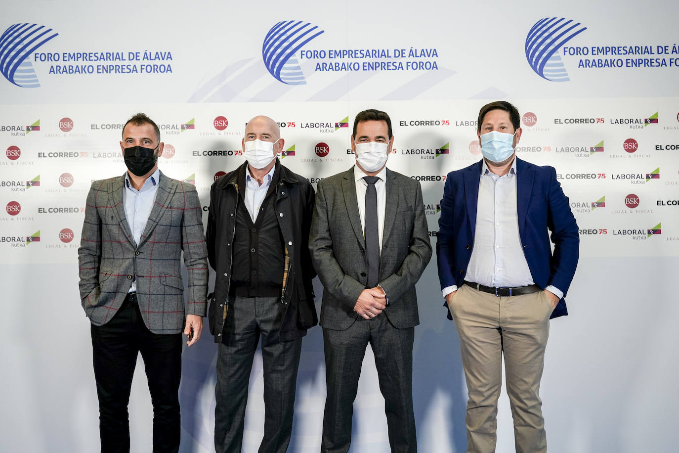 Óscar Rodríguez, de Tactio, Paco Comerzana, de Bell Publicidad, Carlos Altuna, de Laboral Kutxa, y Diego Sánchez, director de Gometegui Industrial.