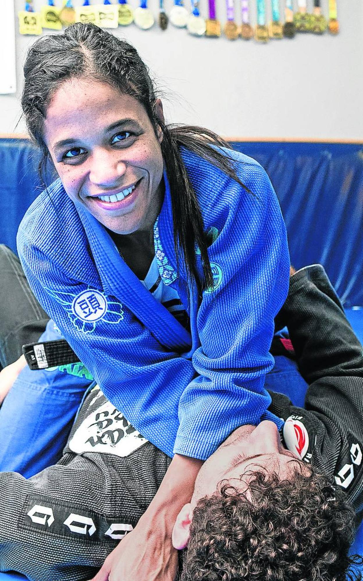 Naiomi Matthews, en un entrenamiento. 