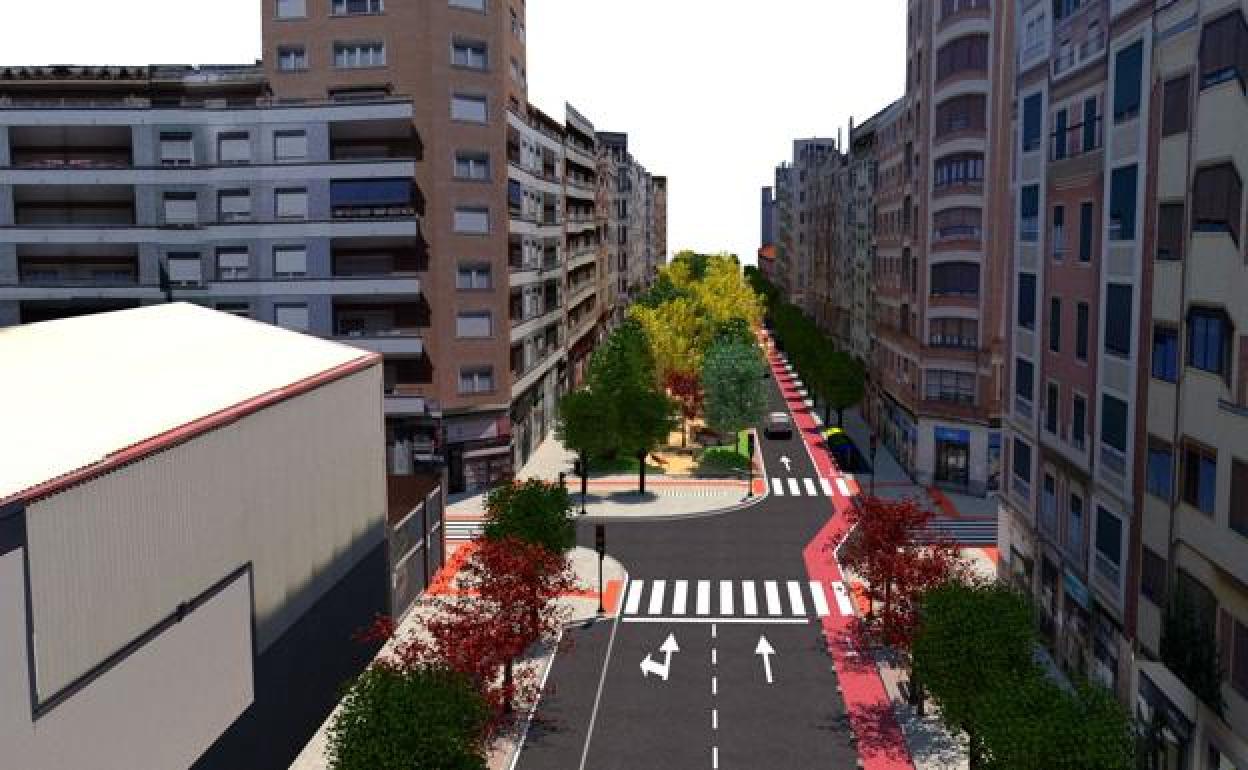 Aspecto que tendrá la calle. 