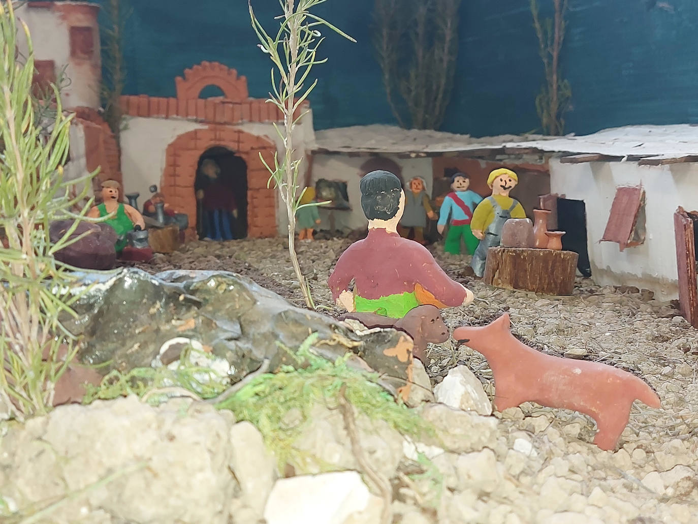 Diversos habitantes de Belén, en un rincón del pueblo.