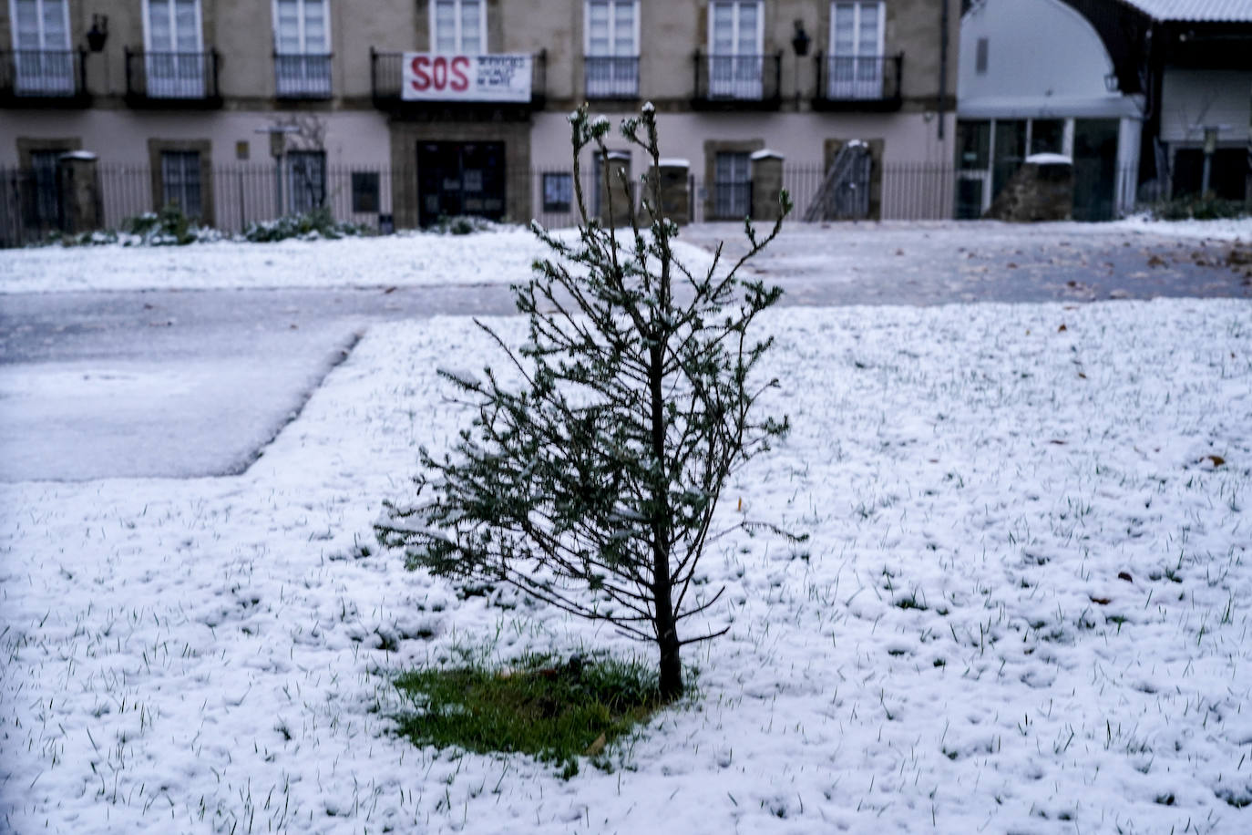 Fotos: La nieve complica el domingo en Vitoria y Álava