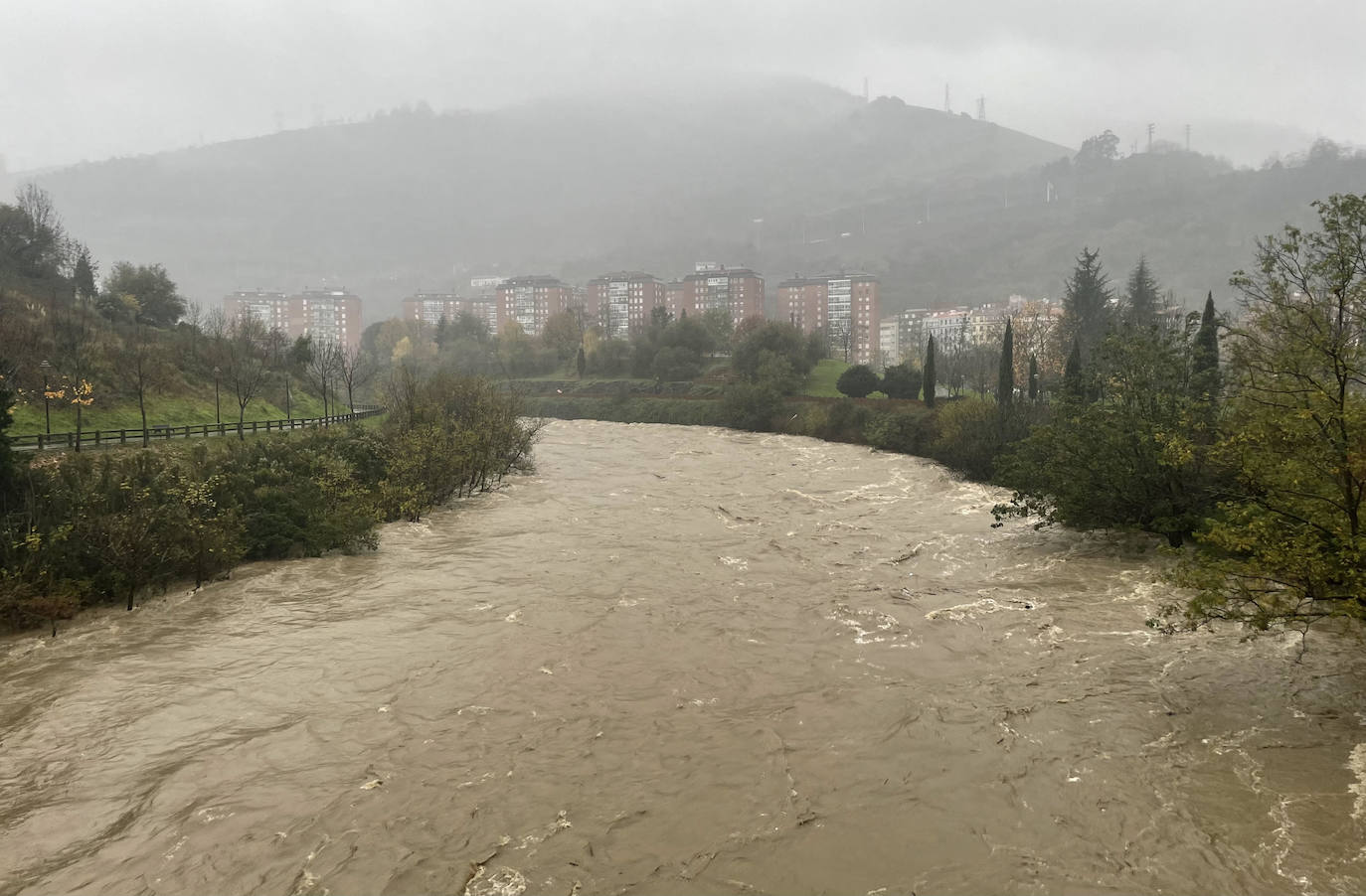 El Nervión a su paso por La Peña.