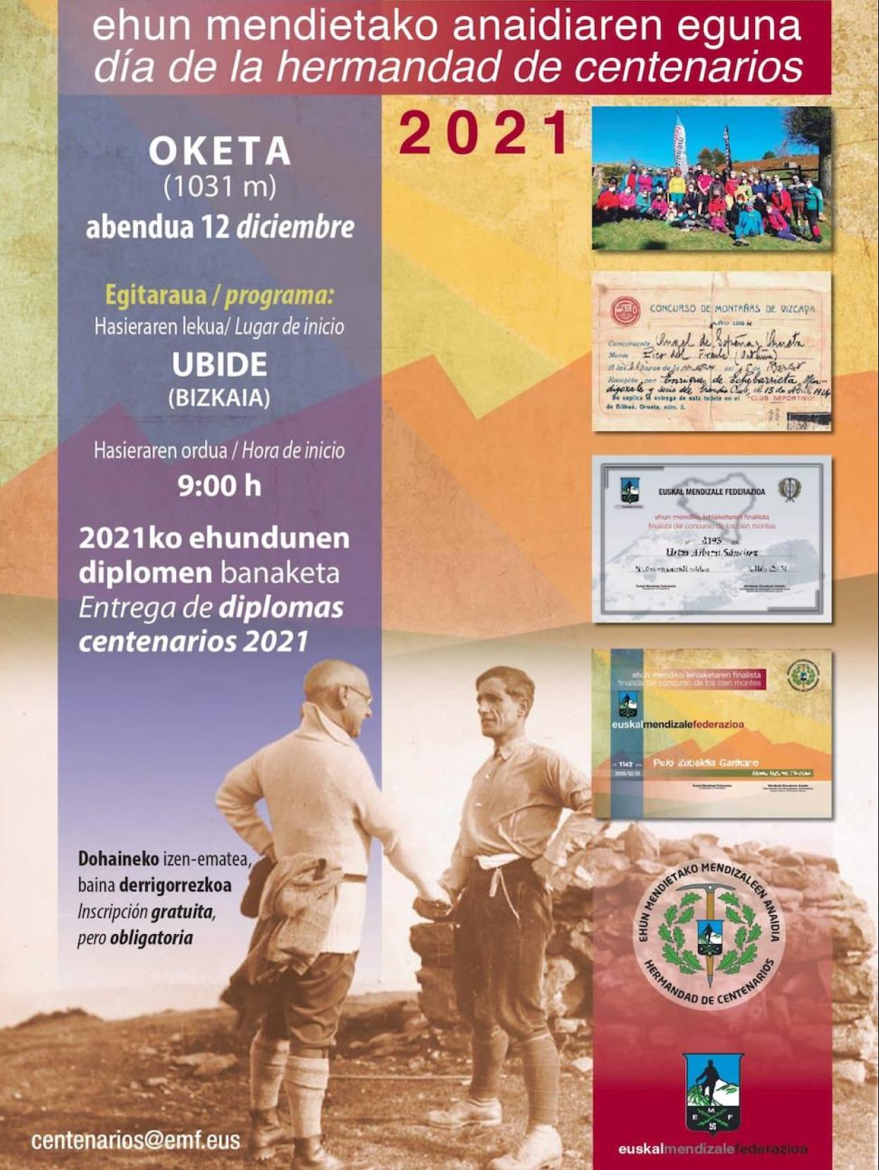 Cartel del día de la hermandad de Centenarios de este año.