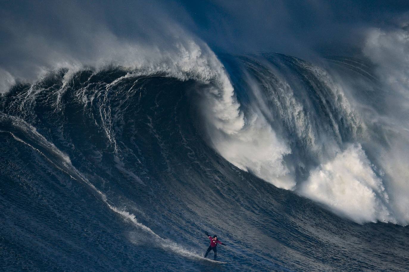 Fotos: El cañón de Nazaré, la ola más grande del mundo