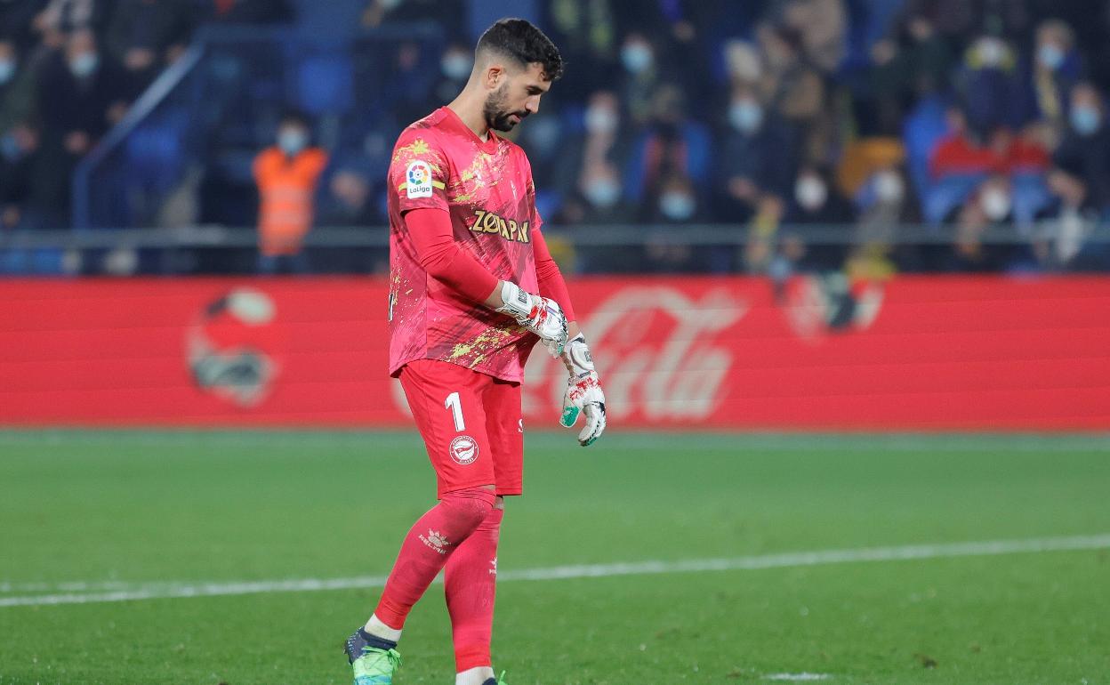 Pacheco, en el partido ante el Villarreal. 