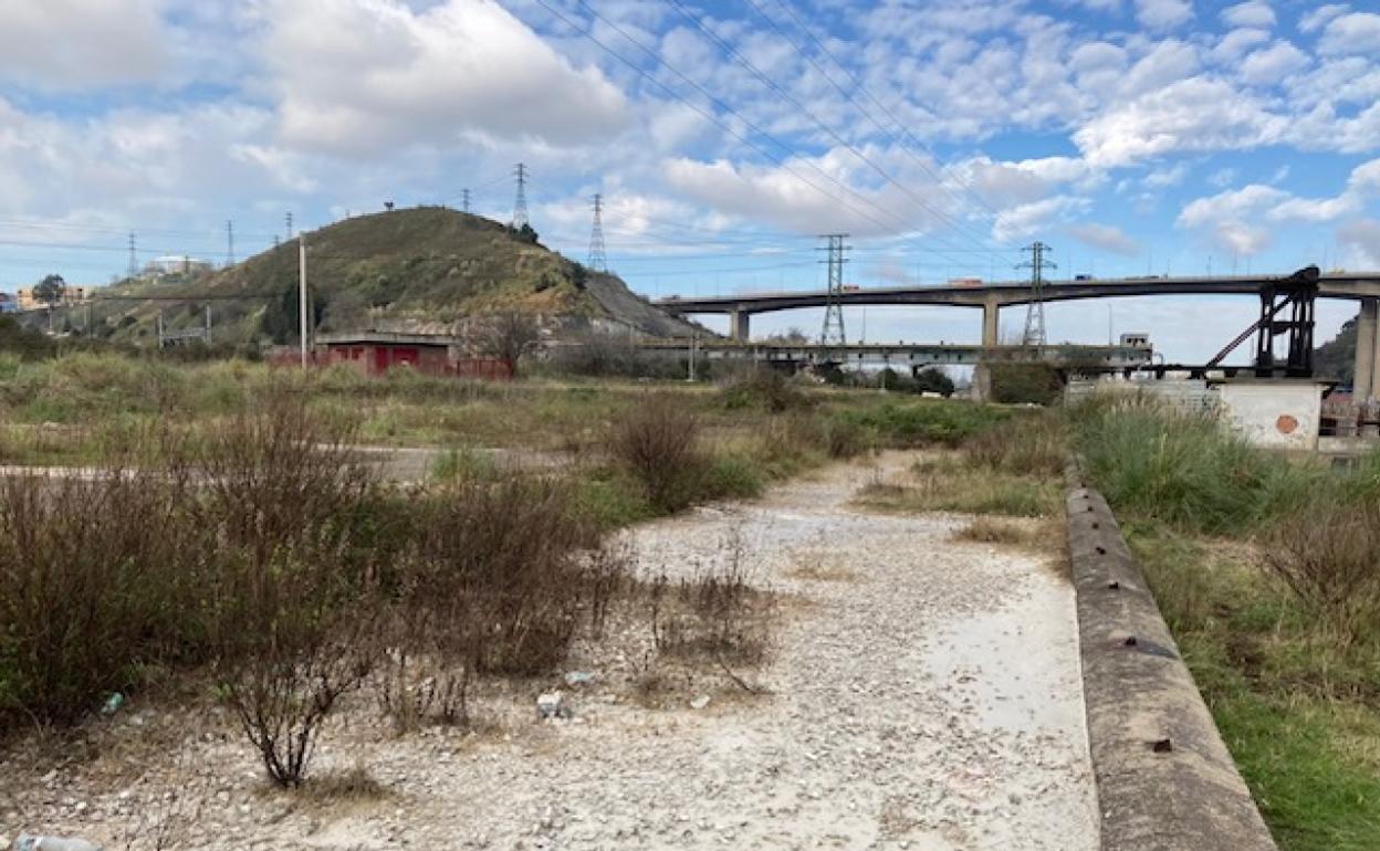 El material, de origen desconocido y color blancuzco, se encuentra en una zona apartada, pero próxima a un paseo muy frecuentado. 