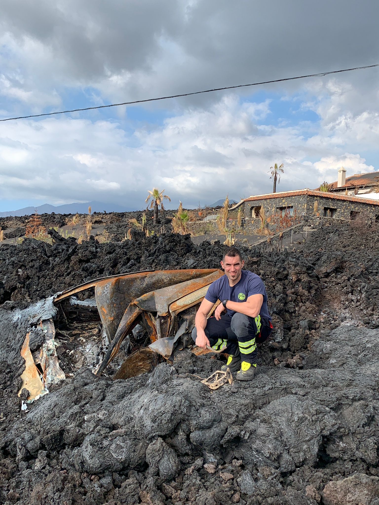 Fotos: Los Bomebros de Bilbao, en el volcán Cumbre Vieja