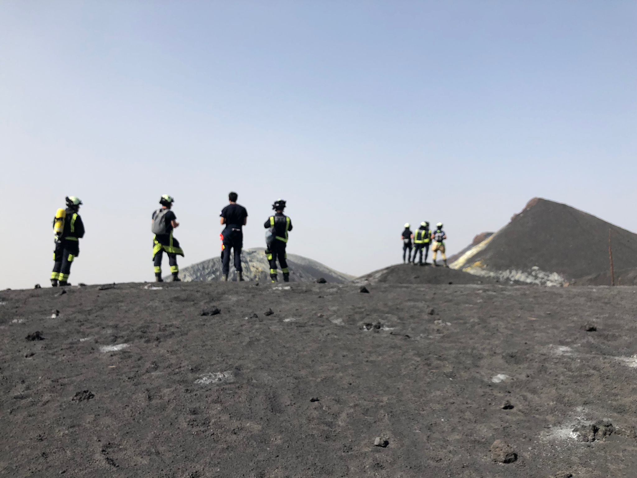 Fotos: Los Bomebros de Bilbao, en el volcán Cumbre Vieja