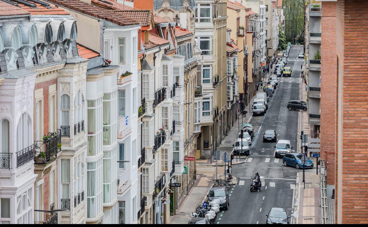 Vista elevada de la calle Manuel Iradier.