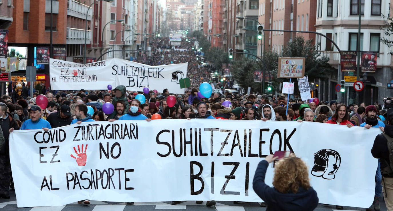 Fotos: Manifestación contra el pasaporte covid