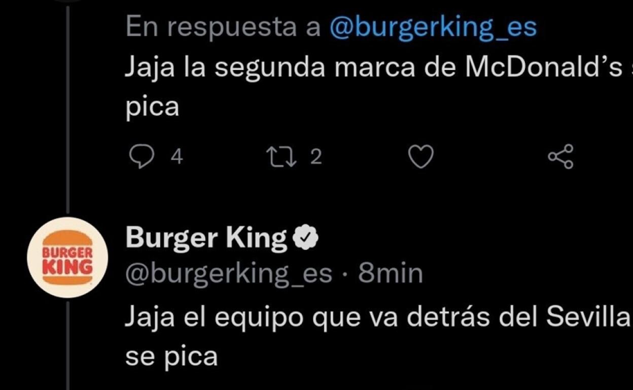 Burger King | El divertido pique entre un aficionado del Betis y el Burger King por los elogios a Monchi y al Sevilla