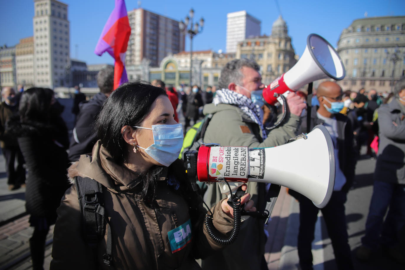 Fotos: Manifestación en Bilbao contra la reforma laboral