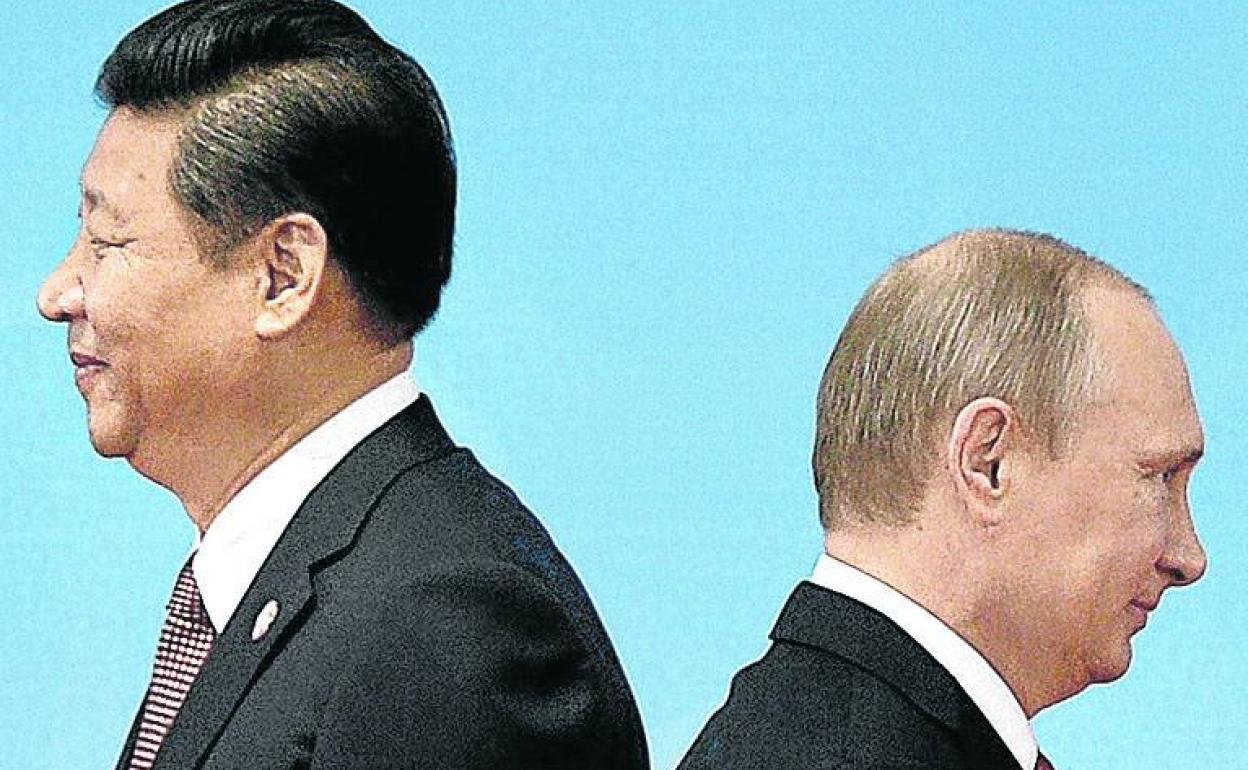 Xi Jinping y Vladímir Putin durante un encuentro.