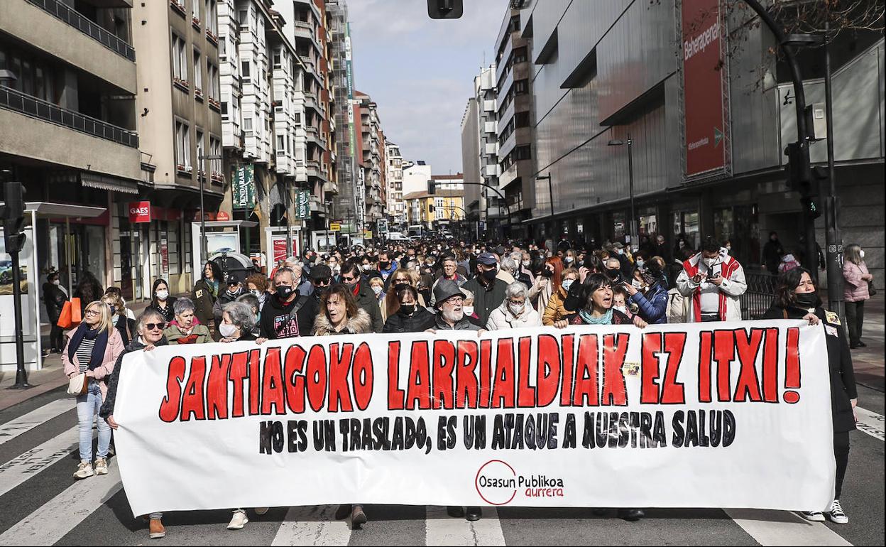 Imagen de la protesta desarrollada este sábado. 