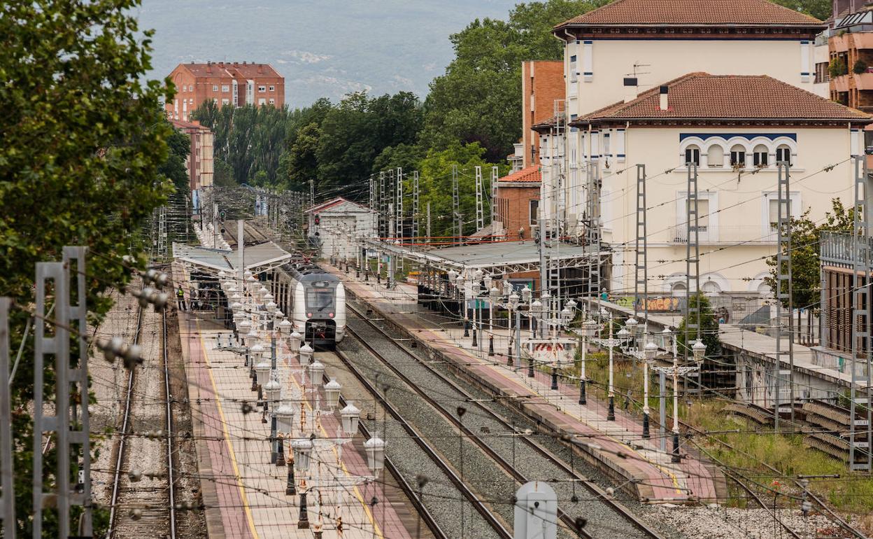 Estación de ferrocarril de la calle Dato, en Vitoria.