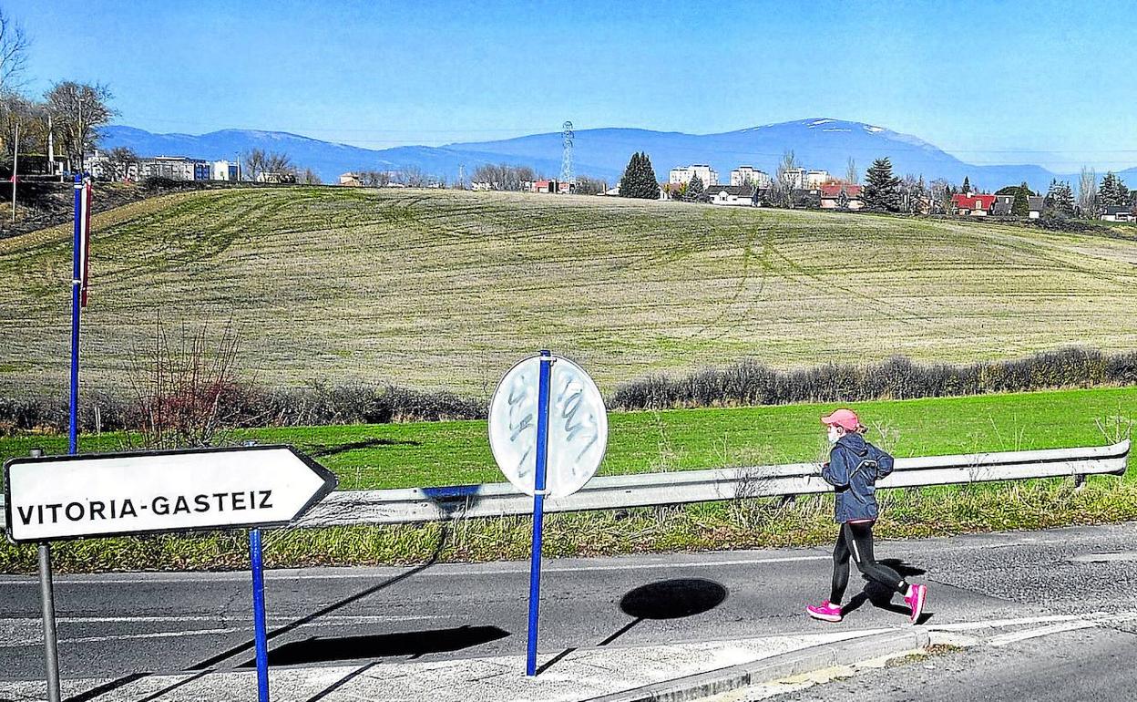 Imagen de los terrenos, entre el alto de Uleta y la carretera de Lasarte.