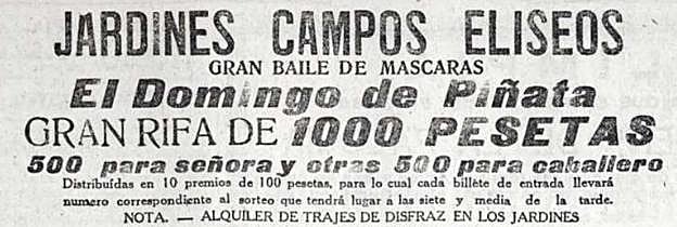 Anuncio publicado en marzo en 1922.