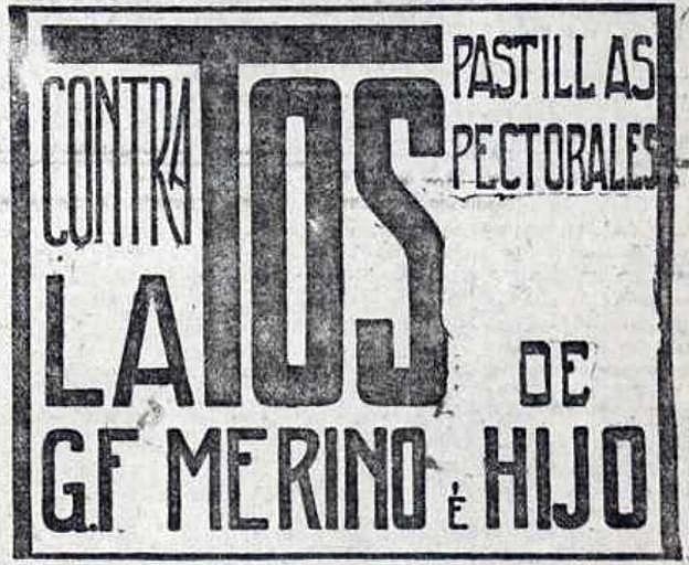 Anuncio de las pastillas Merino contra la tos.