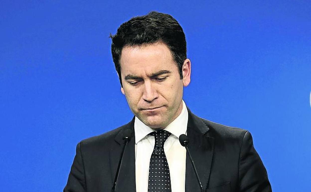 Egea, durante la rueda de prensa en la que cargó contra Ayuso. 