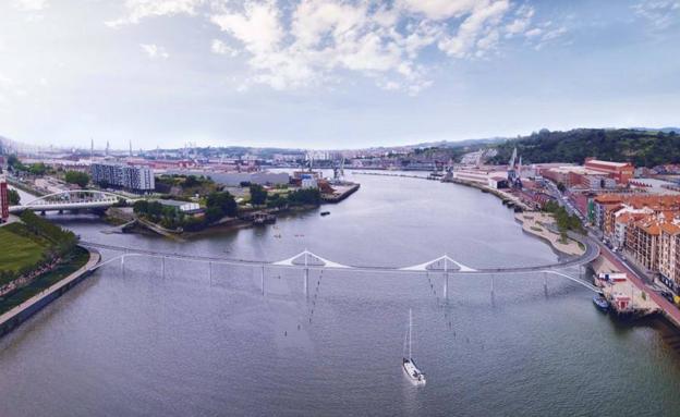 El puente peatonal entre Barakaldo y Erandio se abrirá como una 'puerta' para los barcos